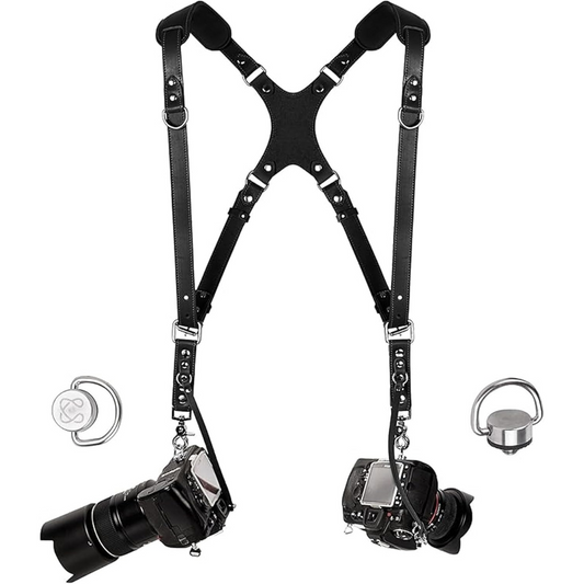 Slim Black Dual Camera Harness