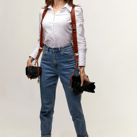 Tan Dual Camera Harness Used - Coiro Shop